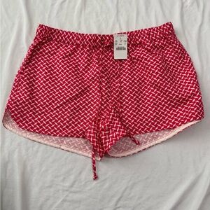 J.Crew NWT Printed Drawstring Shorts Size Small Pink Lightweight